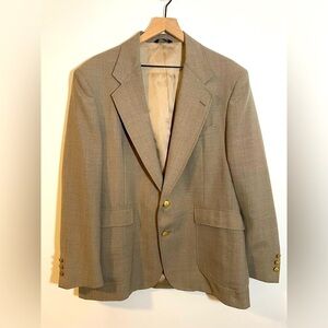 Wynbrooke Younkers Tan Blazer Suit Jacket Mens Size 42 Vintage Made in USA